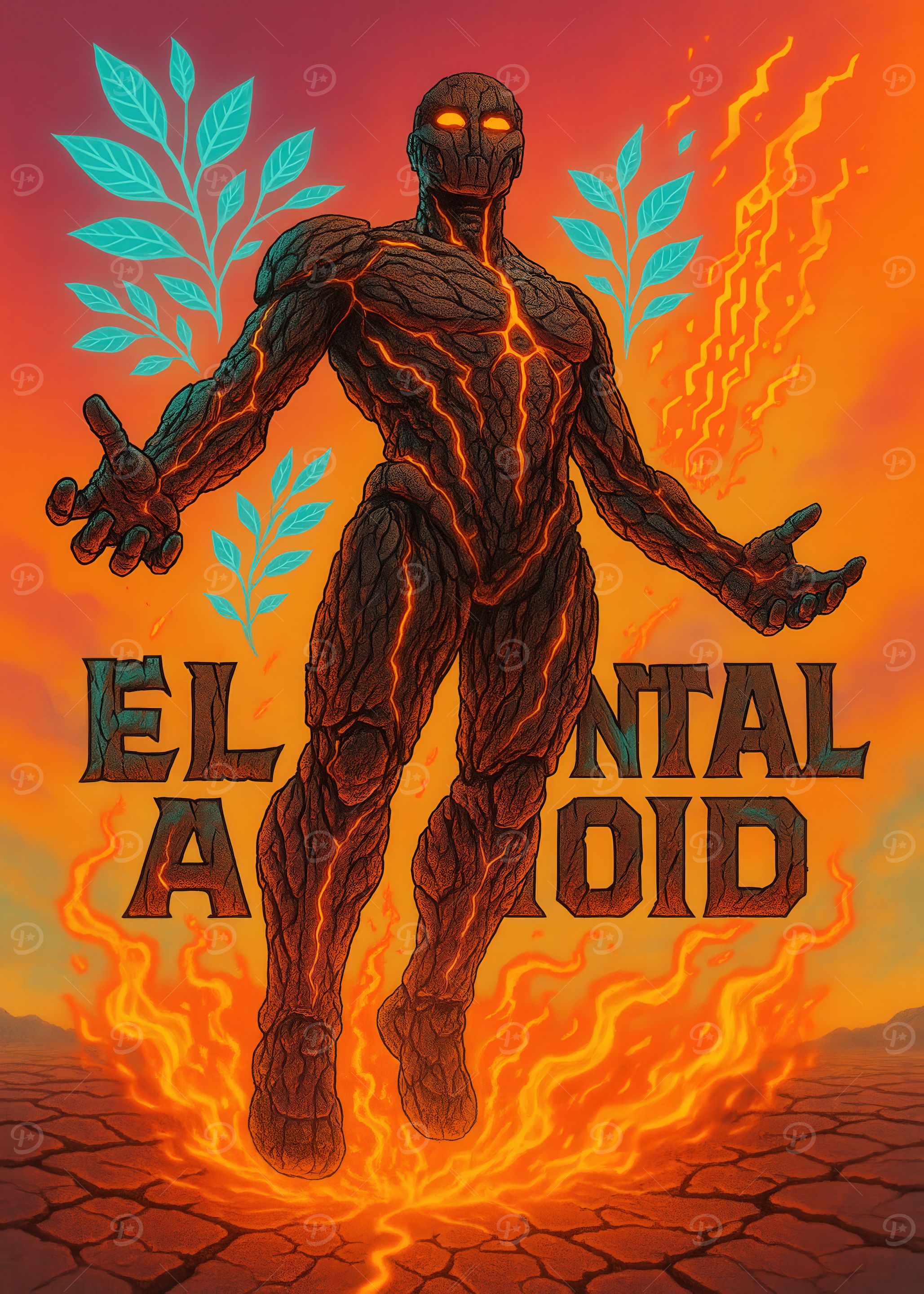Elemental Android Illustration