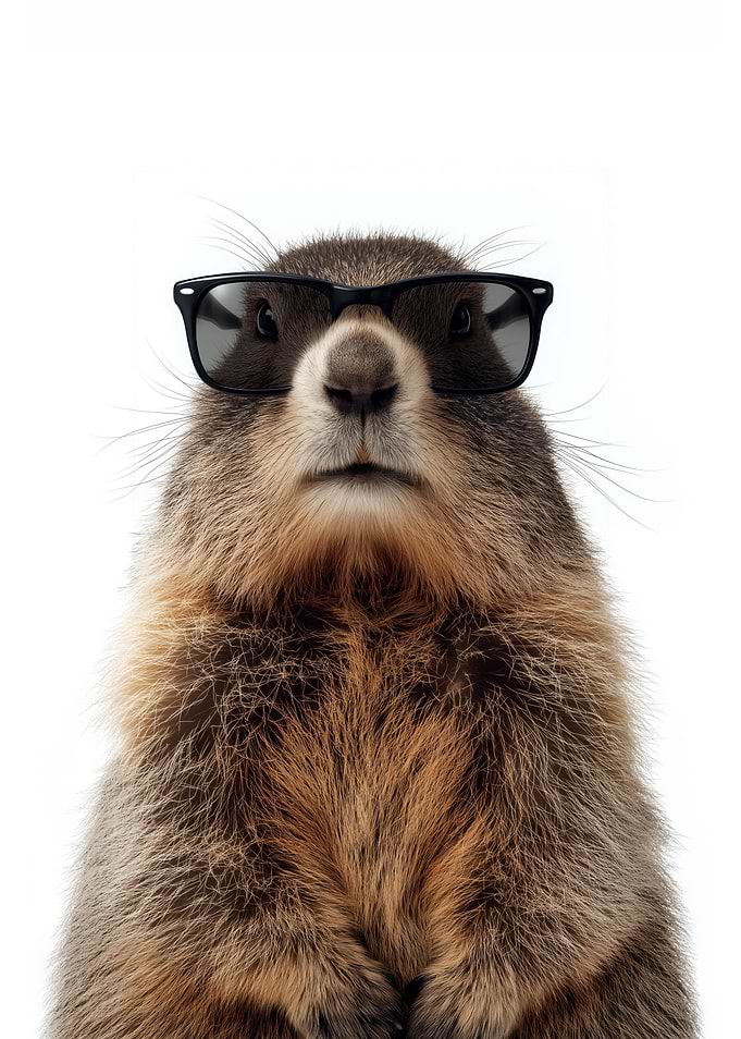 Cool Olympic Marmot with Sunglasses