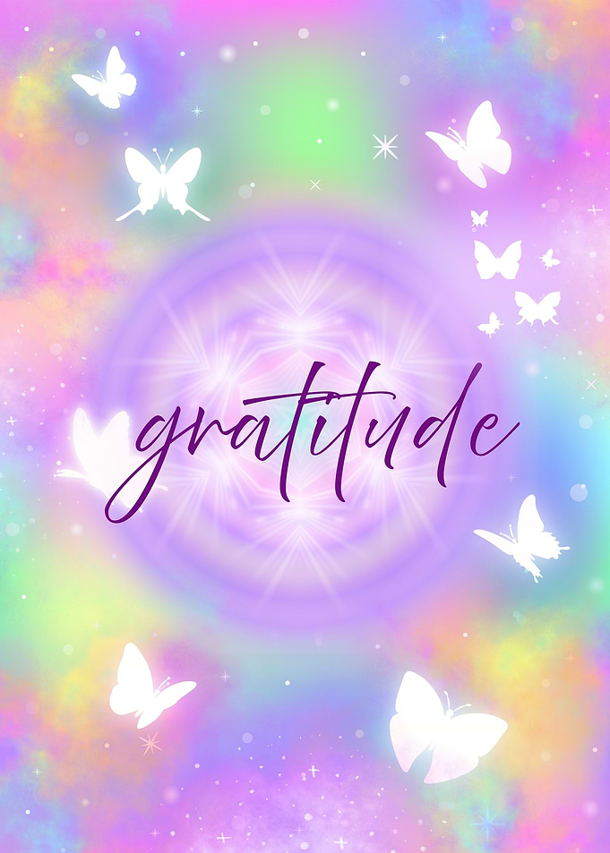 Gratitude Butterflies Pastel