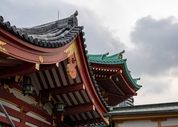 Japanese Temple Roof Architecture Detail