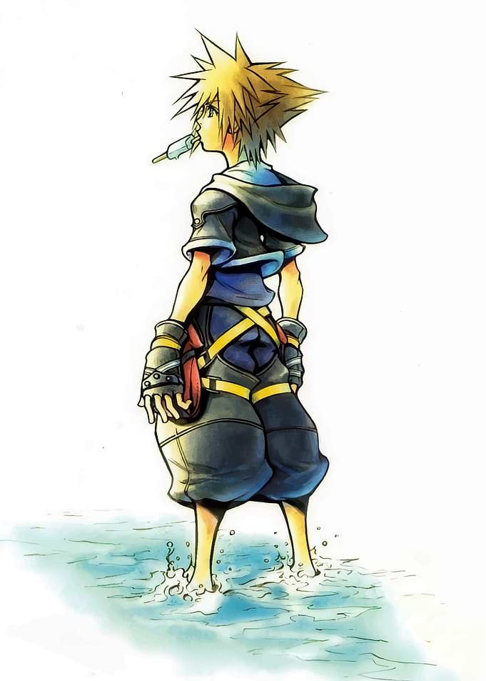 Sora with Ice Cream in Water