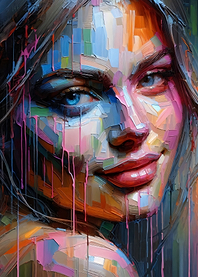 Colorful Pop Art Portrait of a Woman