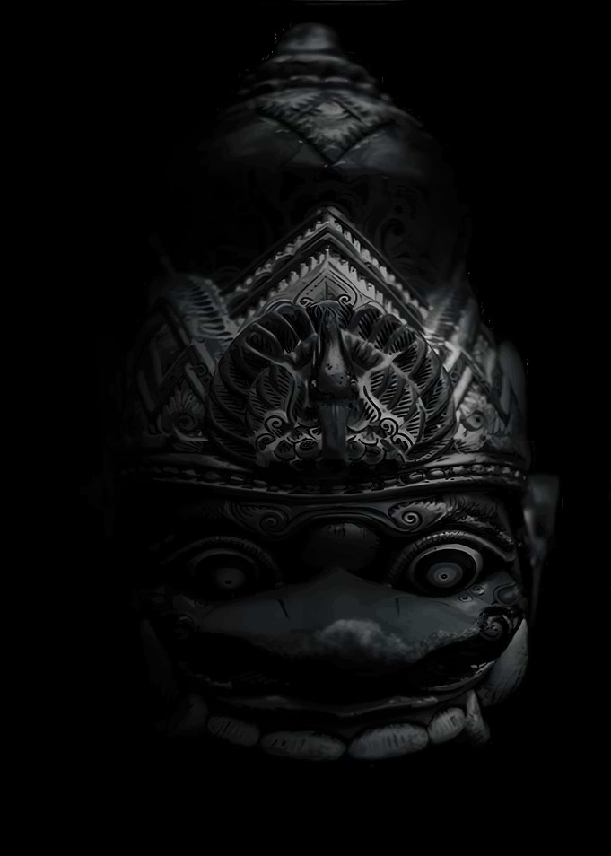 Dark Asian Deity Mask