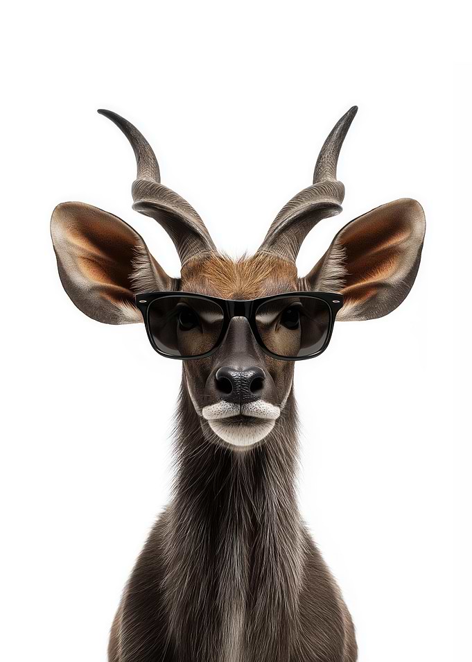 Cool Male Nyala with Sunglasses