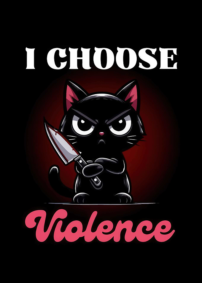 I Choose Violence Cat