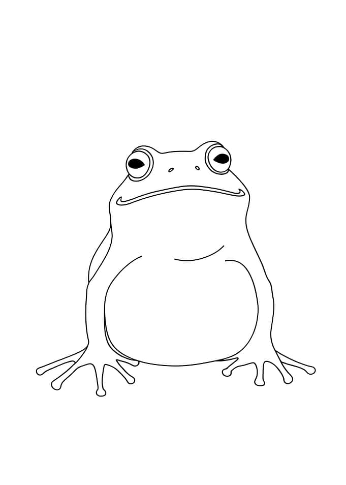 Cute Frog Minimalist Line Art