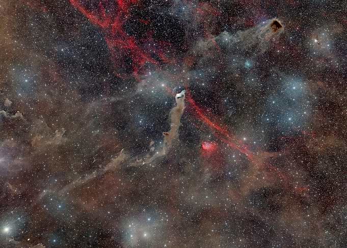 The Wolf's Cave - Cosmic Pillars and Nebulae in Space