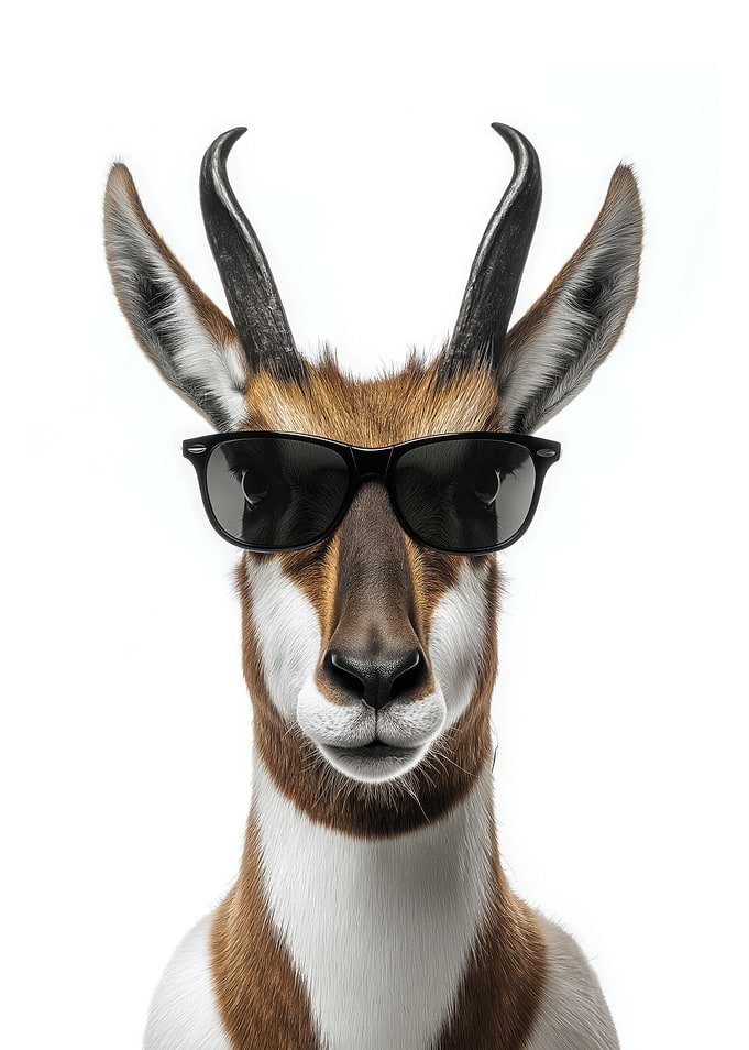 Cool Pronghorn Antelope with Sunglasses