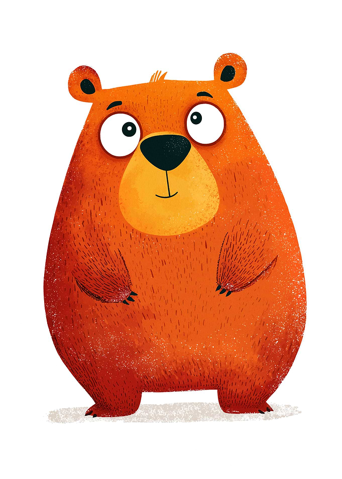 Cartoon Brown Bear Illustration