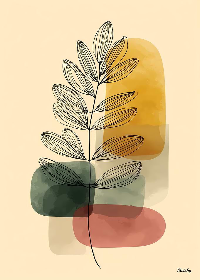 Organic Shapes and Lines – Minimalist Plant Art