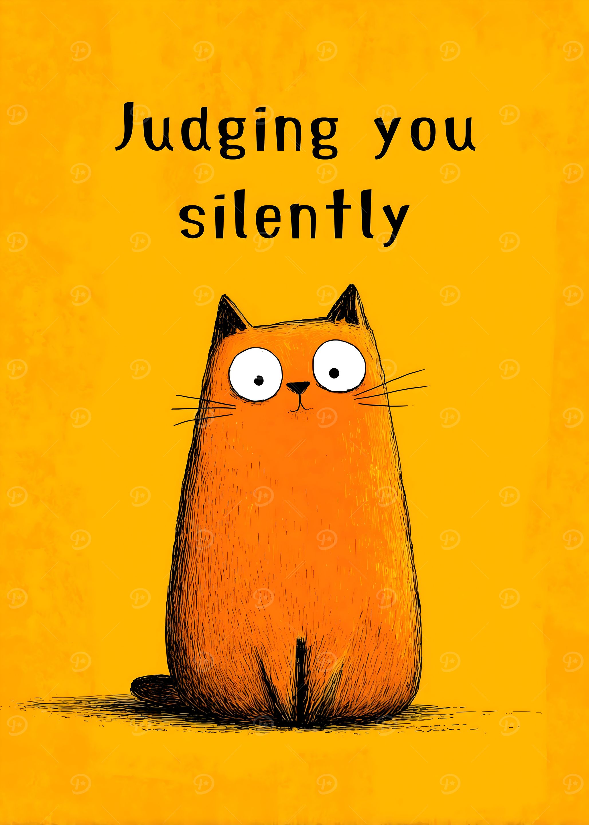 Judging You Silently - Cat Humor
