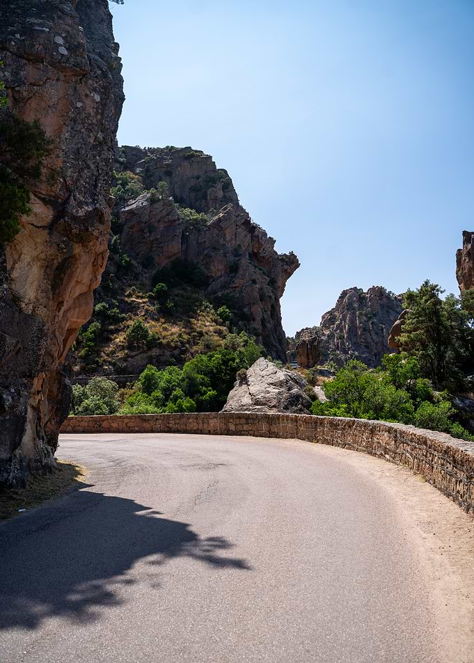 Typical Mountain Road of Corsica