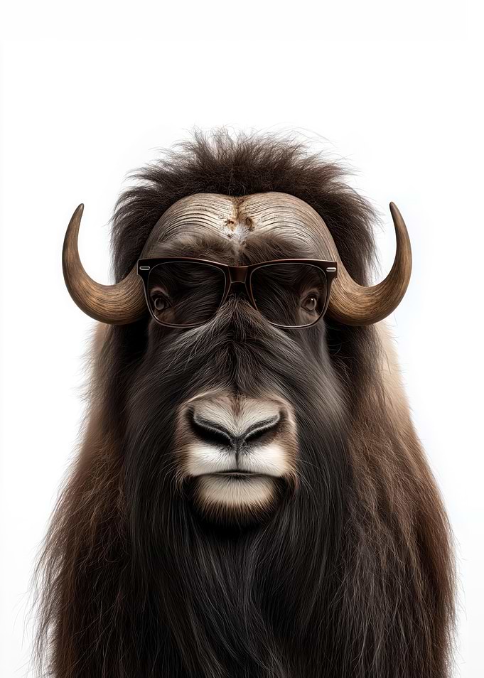 Cool Muskox with Sunglasses