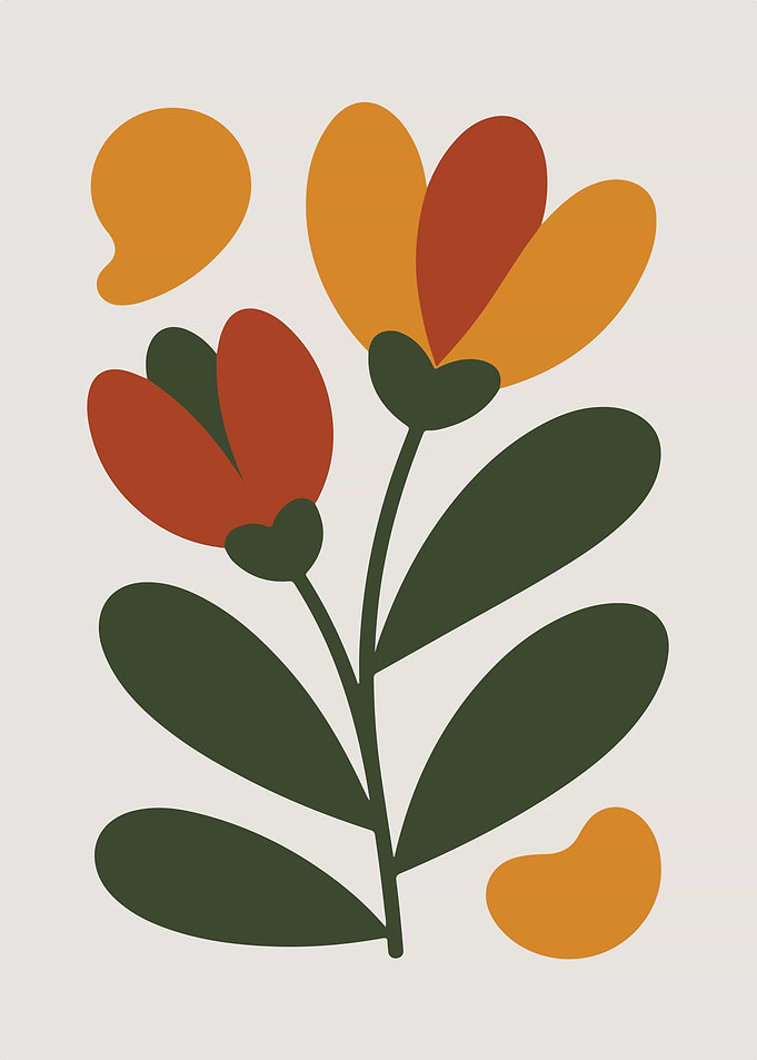 Abstract Floral Illustration