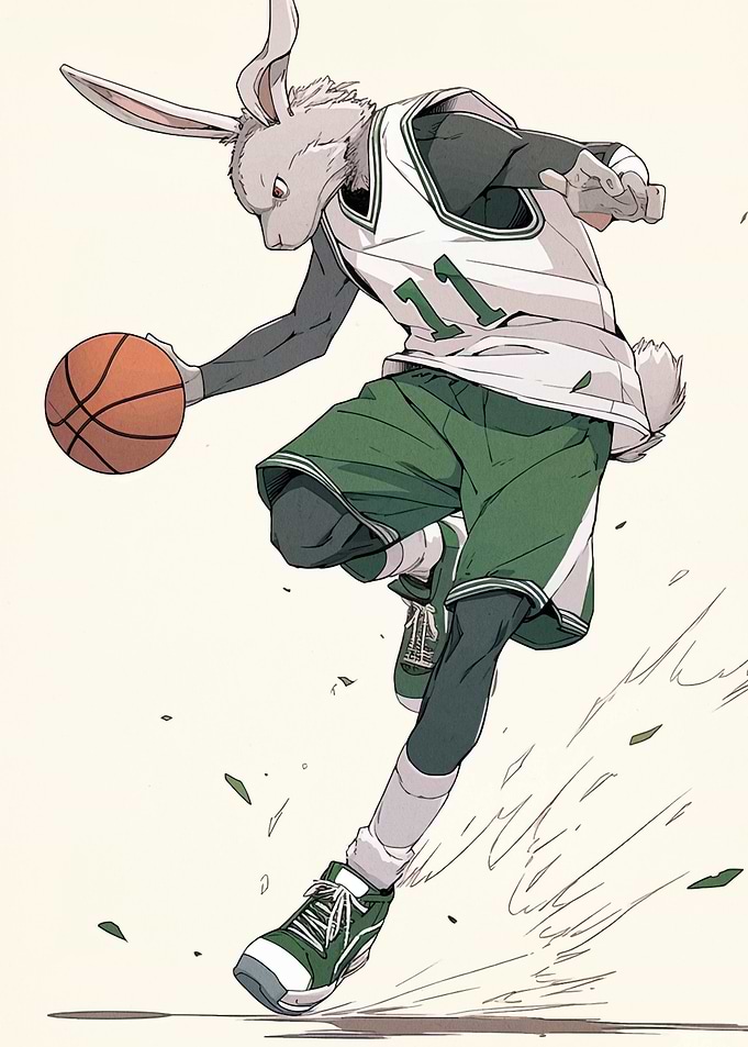 Rabbit Basketball Player