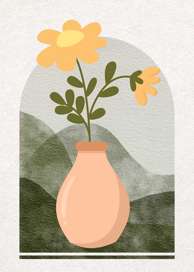 Flower in Vase Illustration