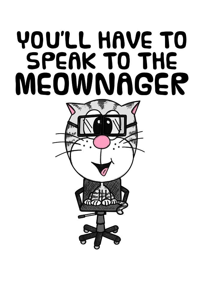Cat Office Manager Funny