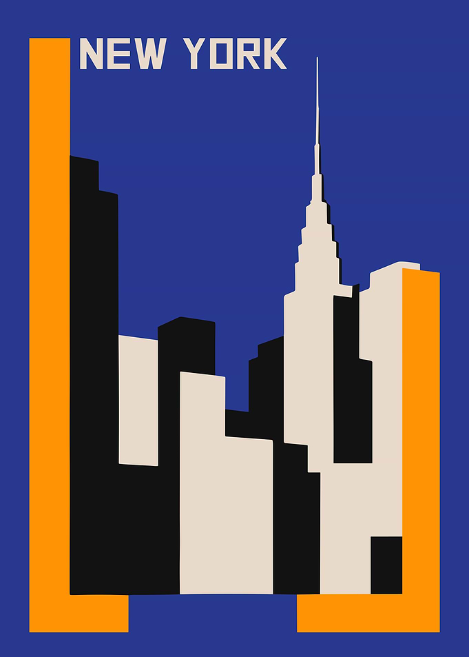 New York Cityscape Minimalist Art