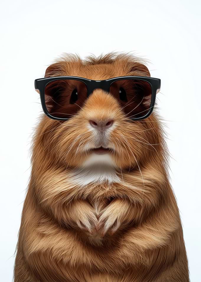 Cool Guinea Pig with Sunglasses