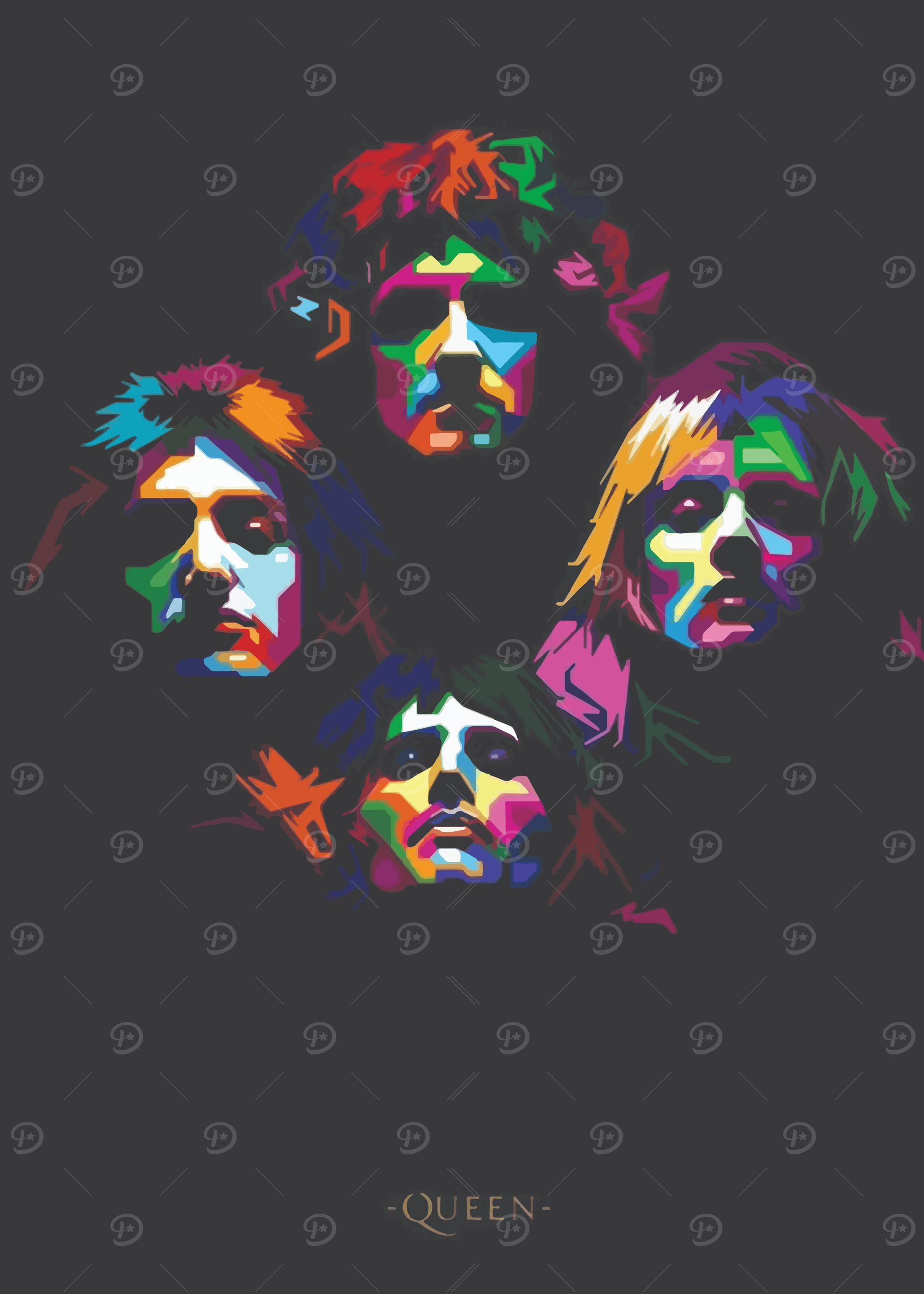 Queen Band Pop Art Portrait