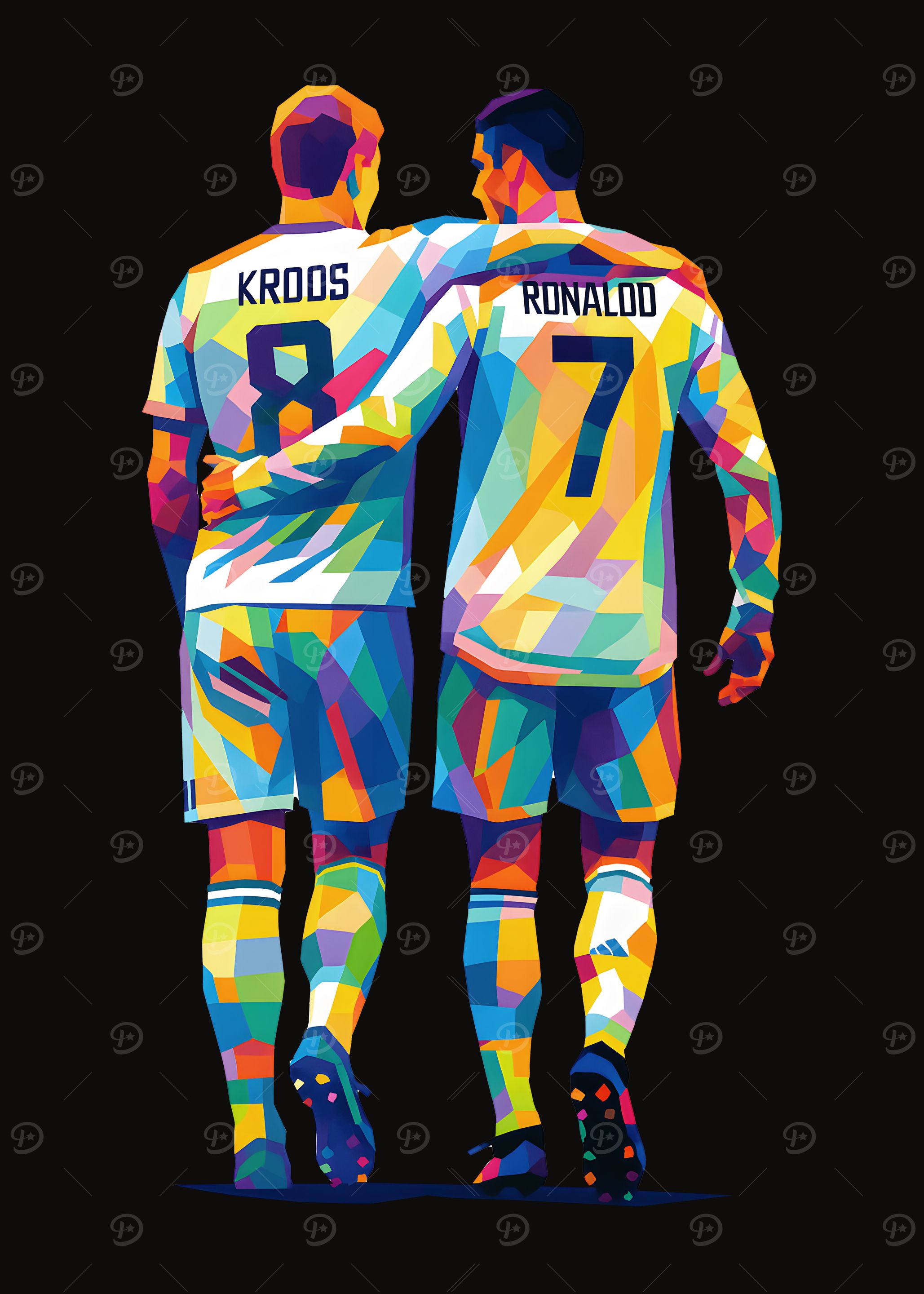 Kroos and Ronaldo Colorful Art
