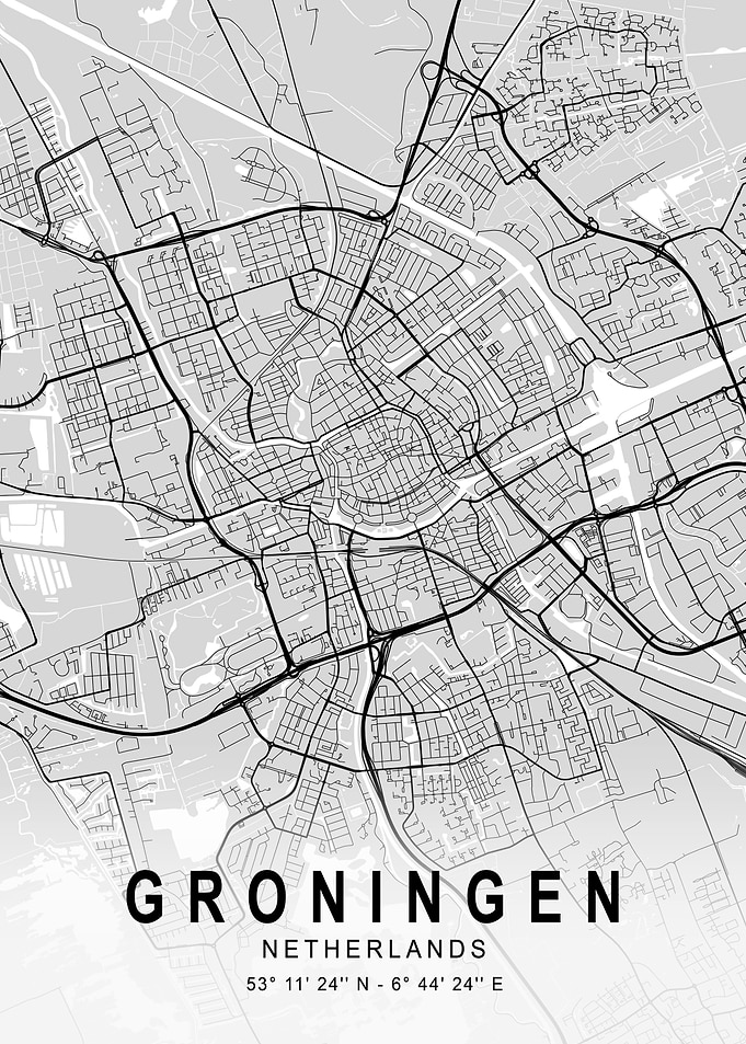 Groningen Light City Map
