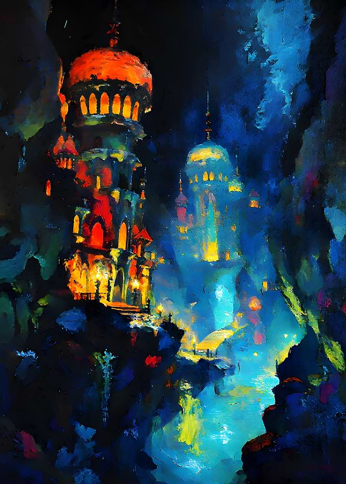 Fantasy Cityscape Painting