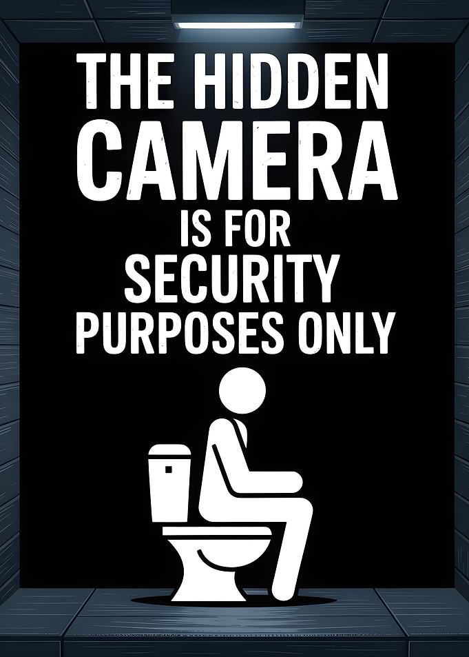 Hidden Camera Security Purposes Only Sign