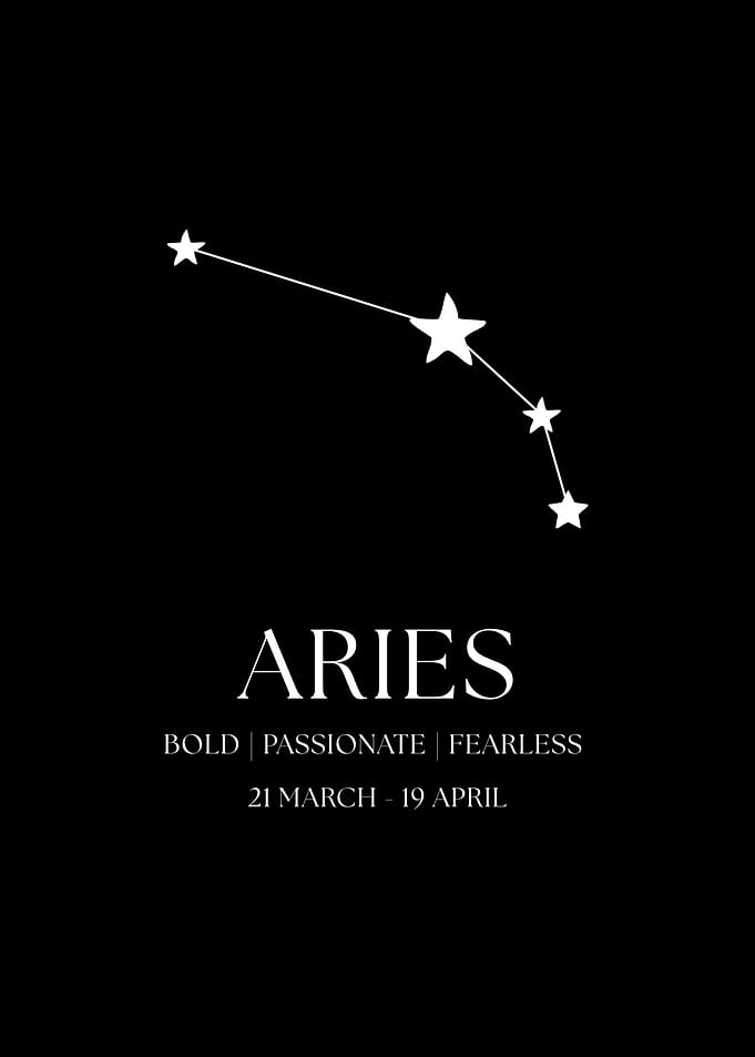 Aries Constellation Zodiac Sign Art