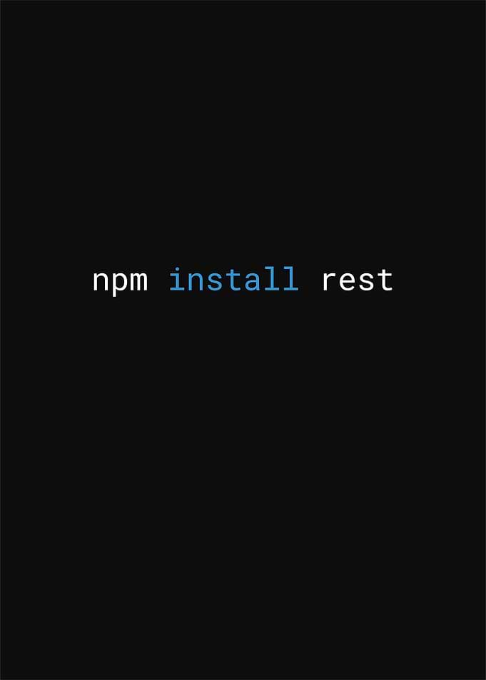 npm install rest command line
