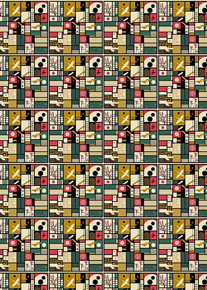 Japanese-inspired geometric pattern