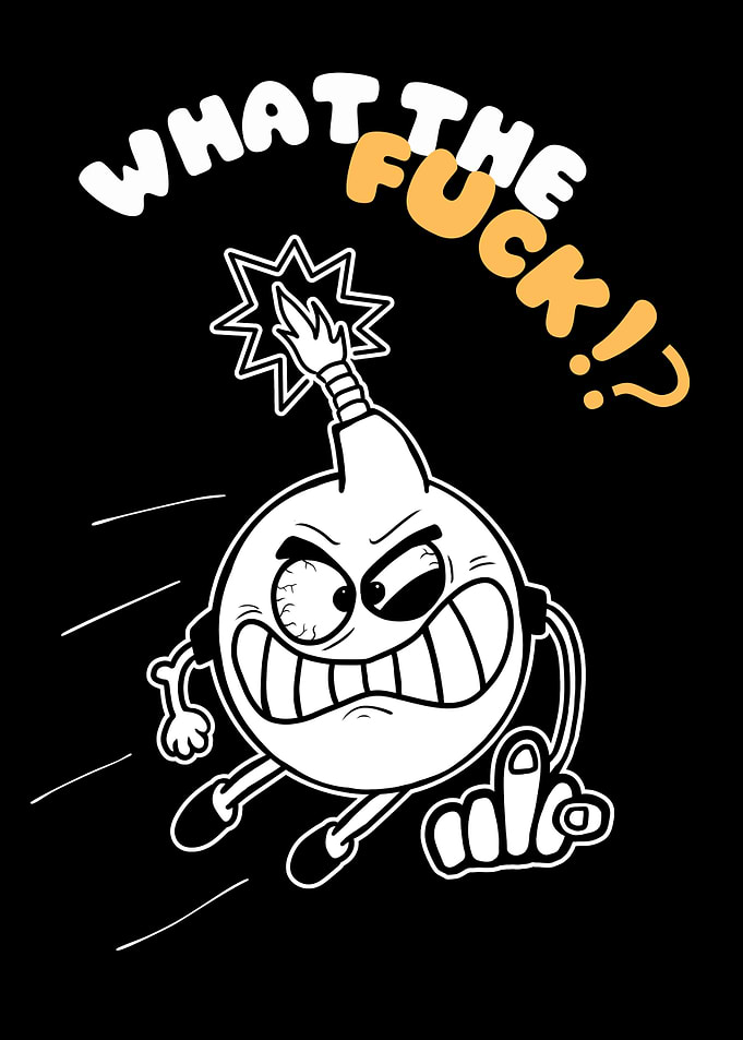 Cartoon Bomb with Attitude