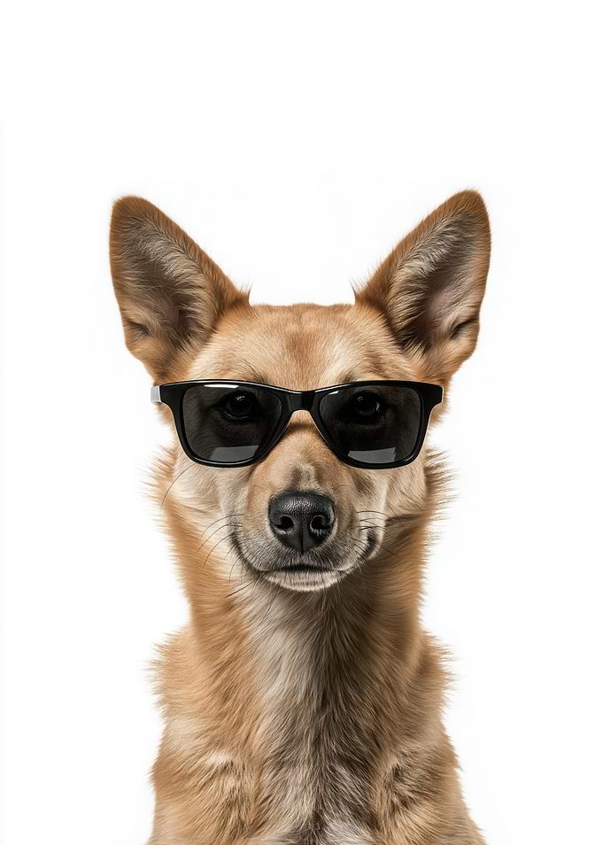 Cool Dingo with Sunglasses Portrait