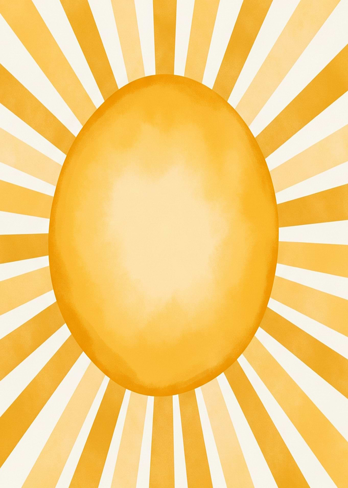 Yellow Sunburst Circle