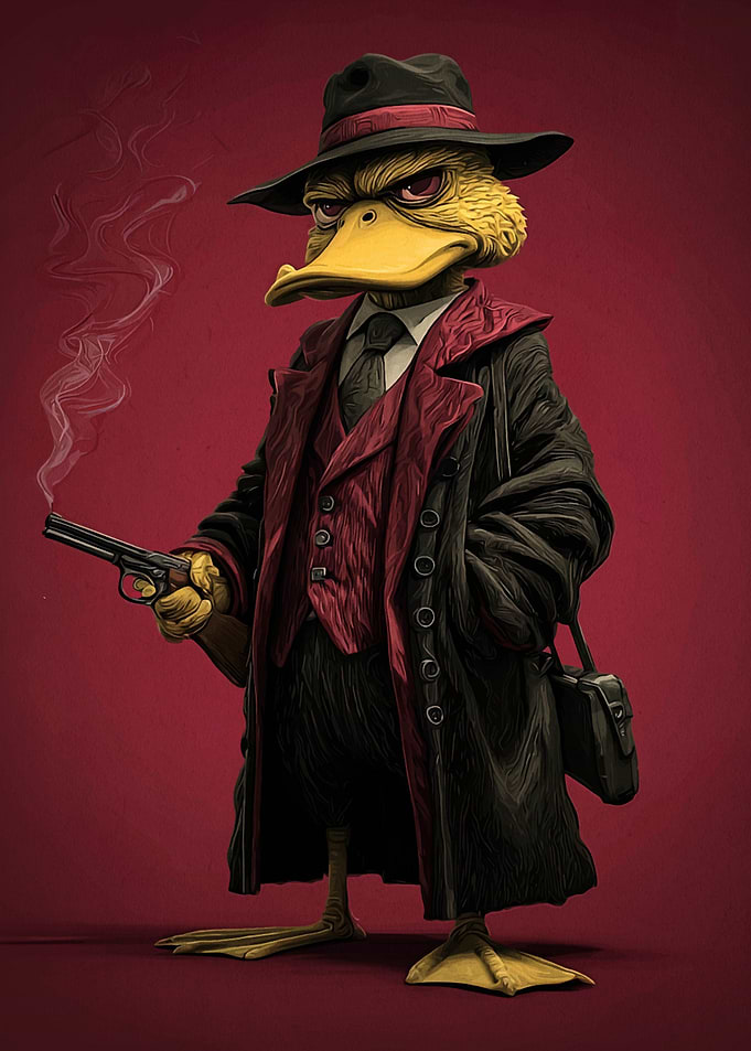 Duck Mobster with Gun