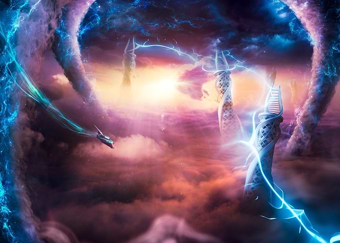 'Skybound Spiral – Through the Eye of the Storm'