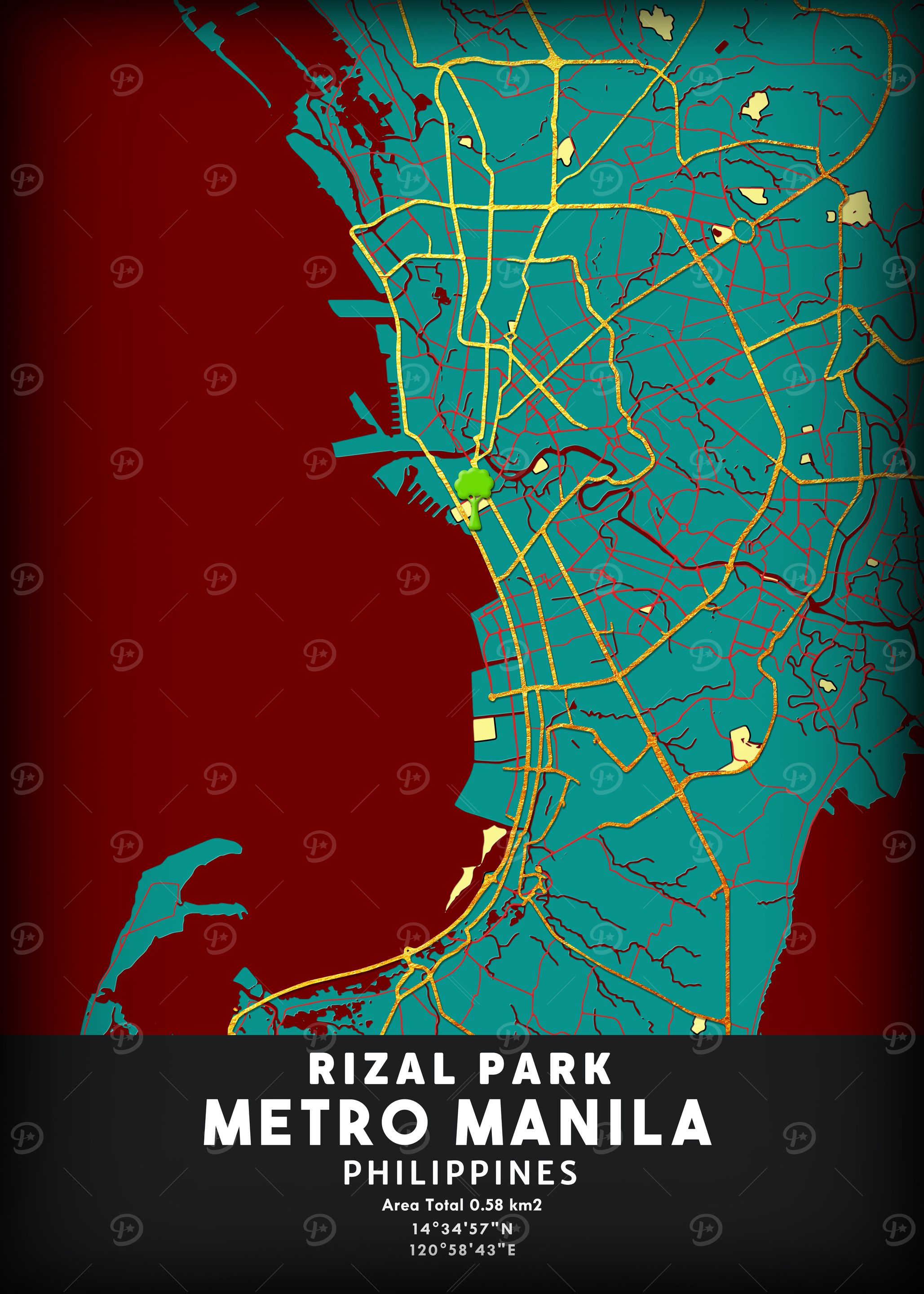 Rizal Park Metro Manila Map