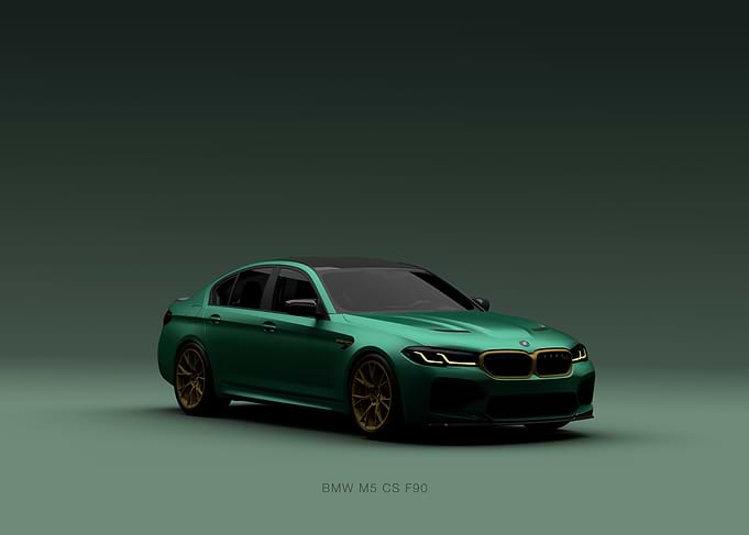 BMW M5 CS F90 - Green Front Landscape