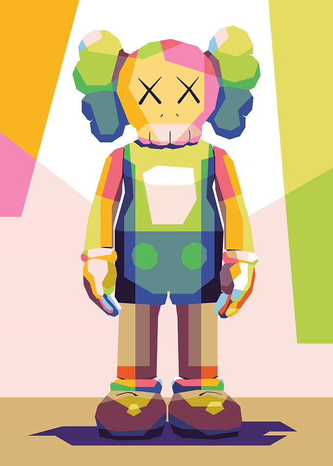 Colorful KAWS Companion Pop Art