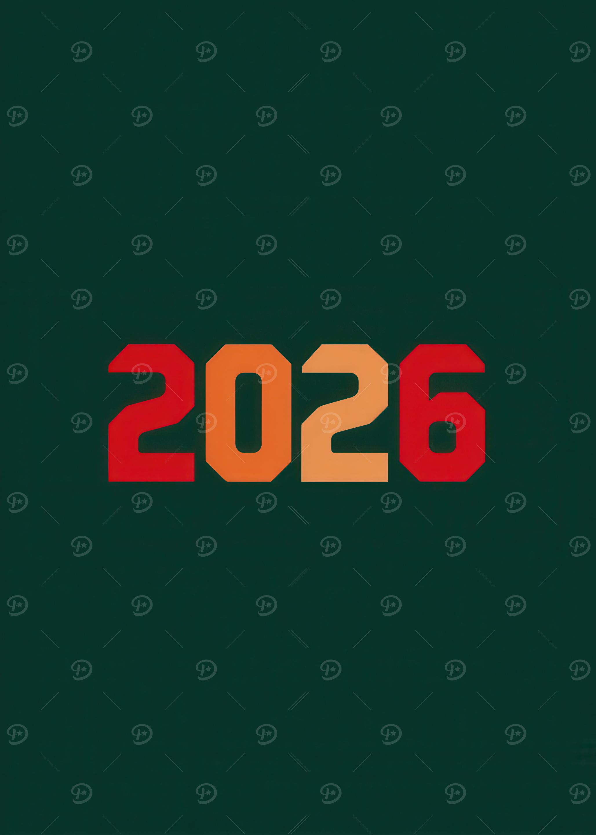 2026 Graphic on Dark Green Background