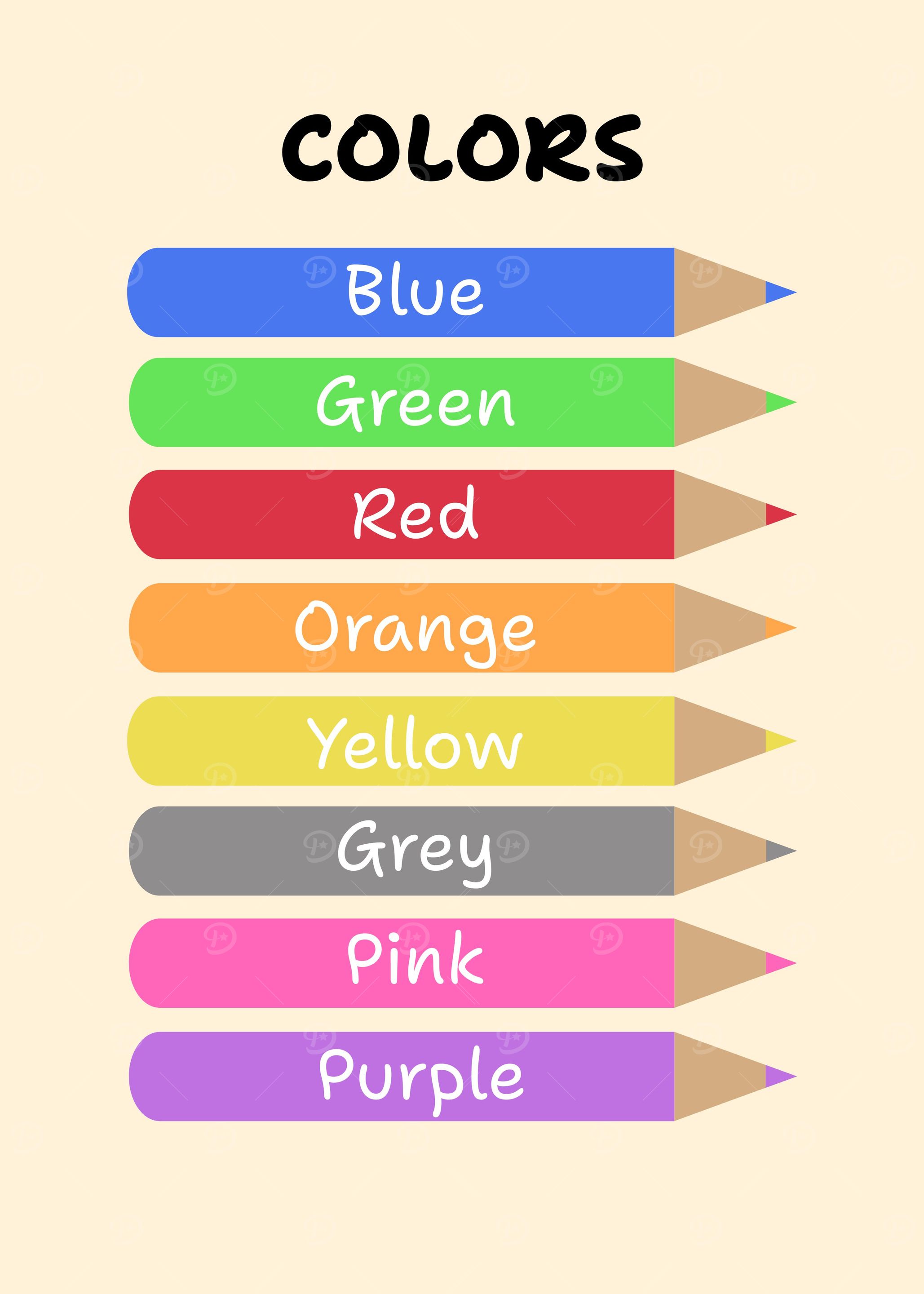 Playful Color Chart For Kids