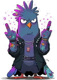 Punk Pigeon with Attitude