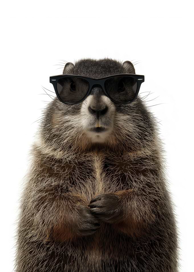 Cool Groundhog with Sunglasses