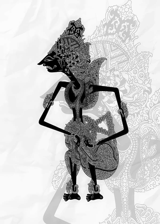 Wayang Kulit Shadow Puppet Illustration