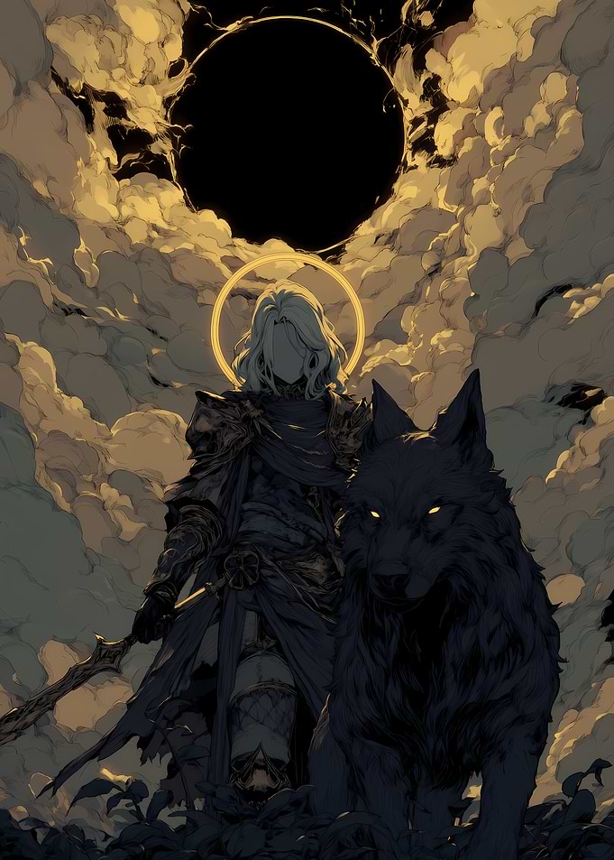 The Hunter, Wolf, and Eclipse
