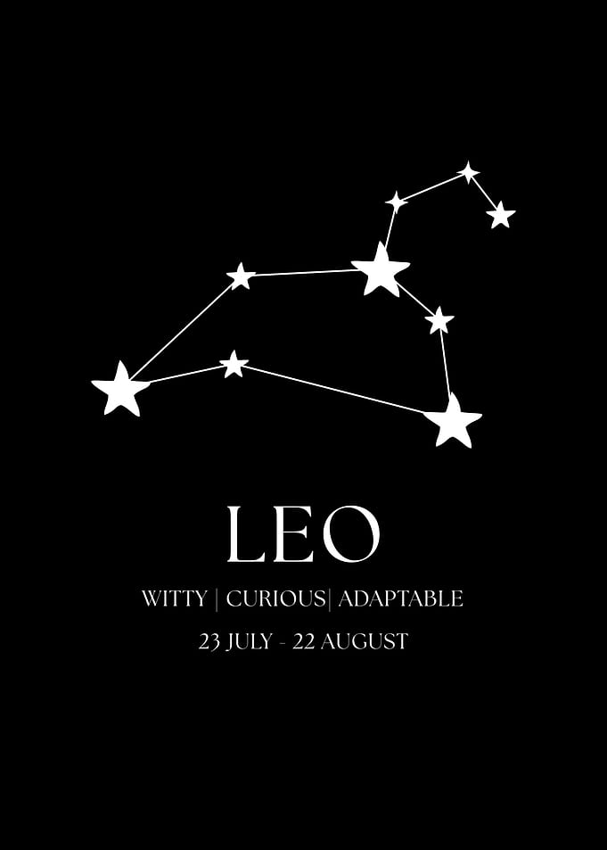 Leo Zodiac Sign Constellation Art