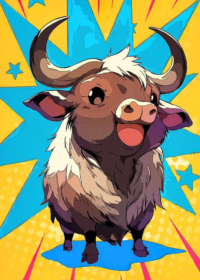 Cartoon Yak Animal