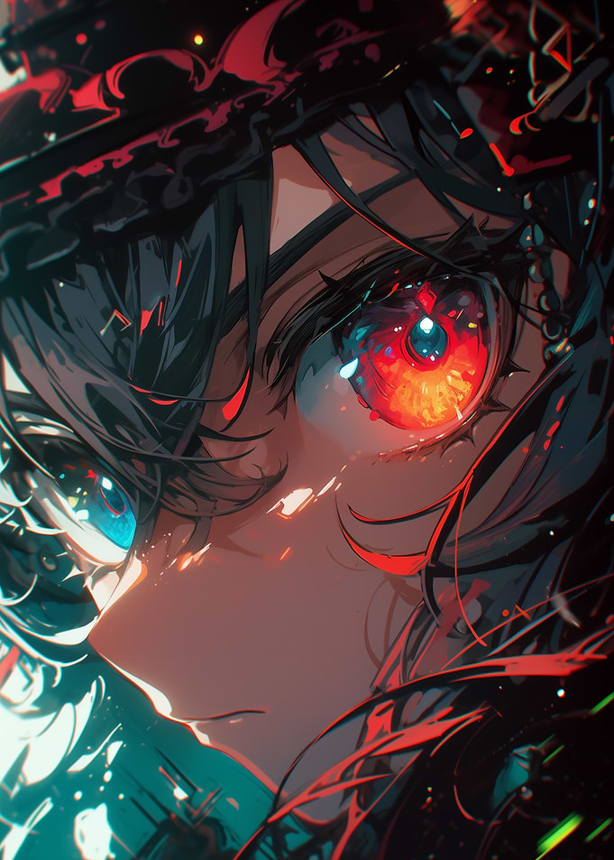 Anime Girl with Heterochromia Eyes