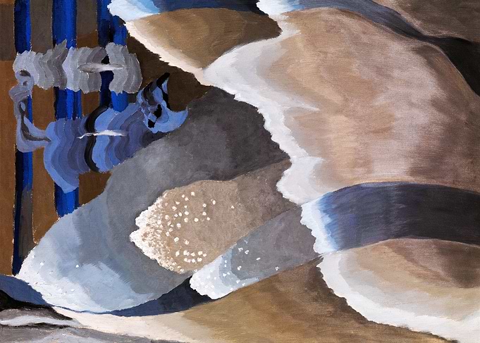 Abstract Coastal Landscape Painting