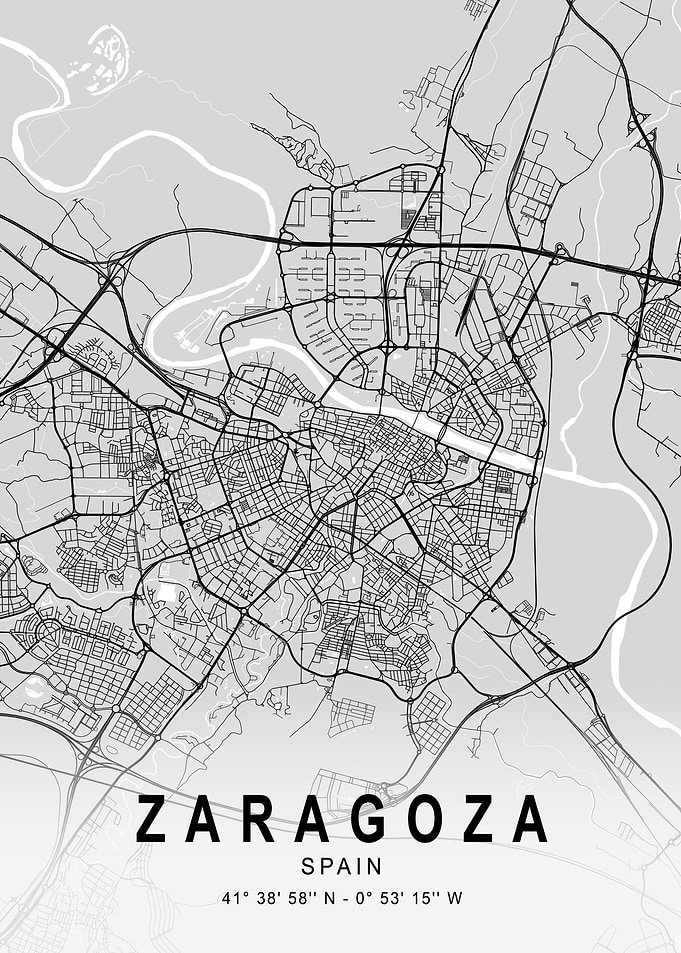 Zaragoza Light City Map